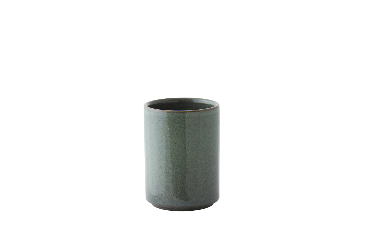 tasse à thé empilable verte — green stoneware stacking cup